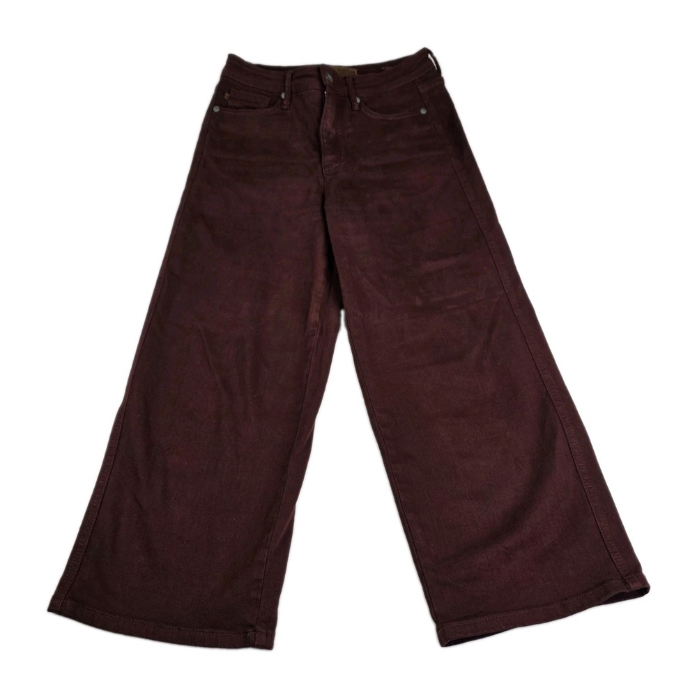 Judy Blue Jeans Womens Size 1/25 High Waist Tummy Control Wide Leg Cropped Pants